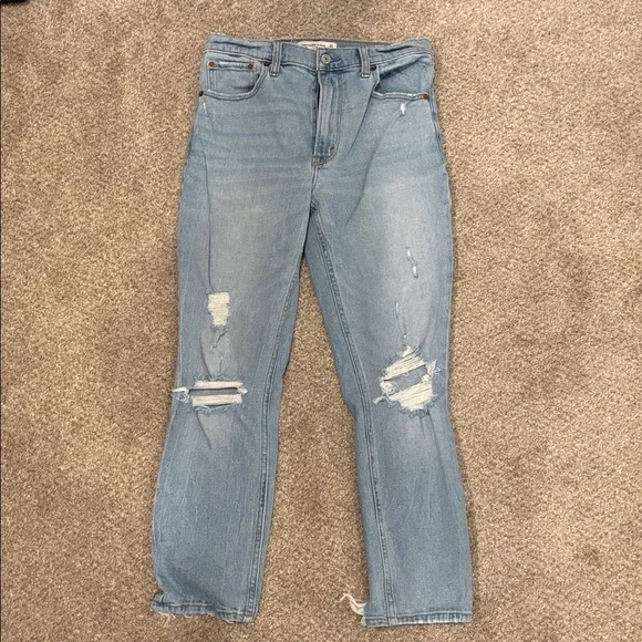 Abercrombie & Fitch Light Blue High Rise Jeans - Picture 1 of 5
